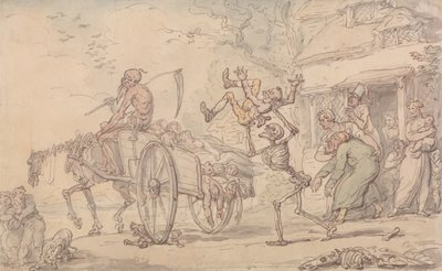 Time and Death and Goody Barton by Thomas Rowlandson
